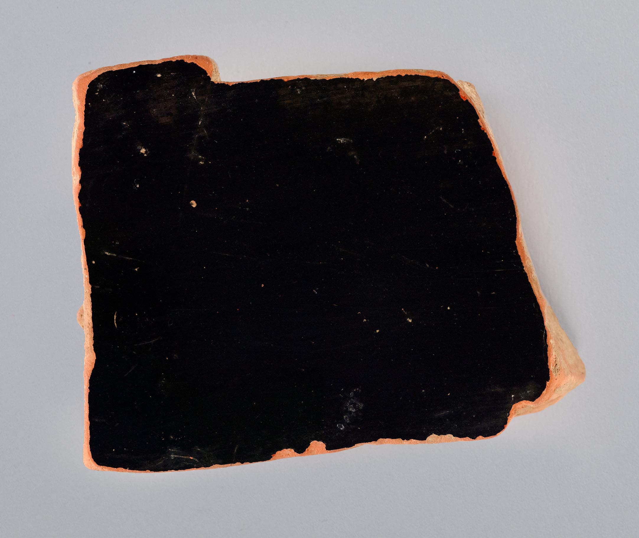 Interior view of the fragment, fired black
