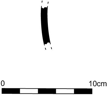 Line drawing profile view of the fragment