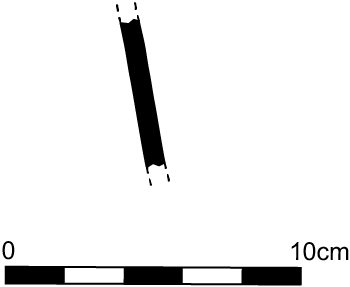 Line drawing profile view of the fragment