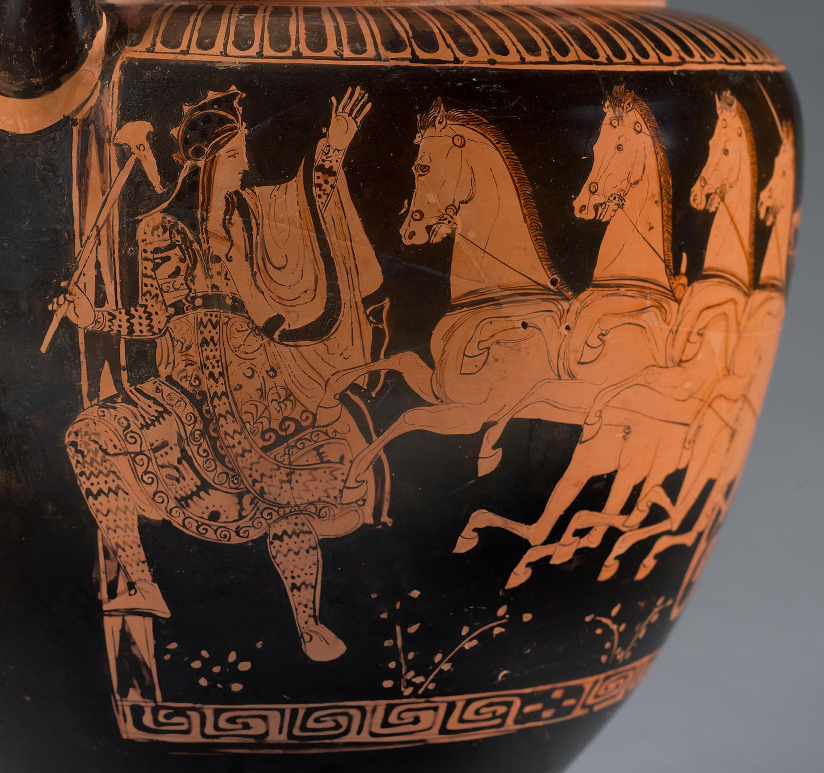 Detail showing the horses and third figure