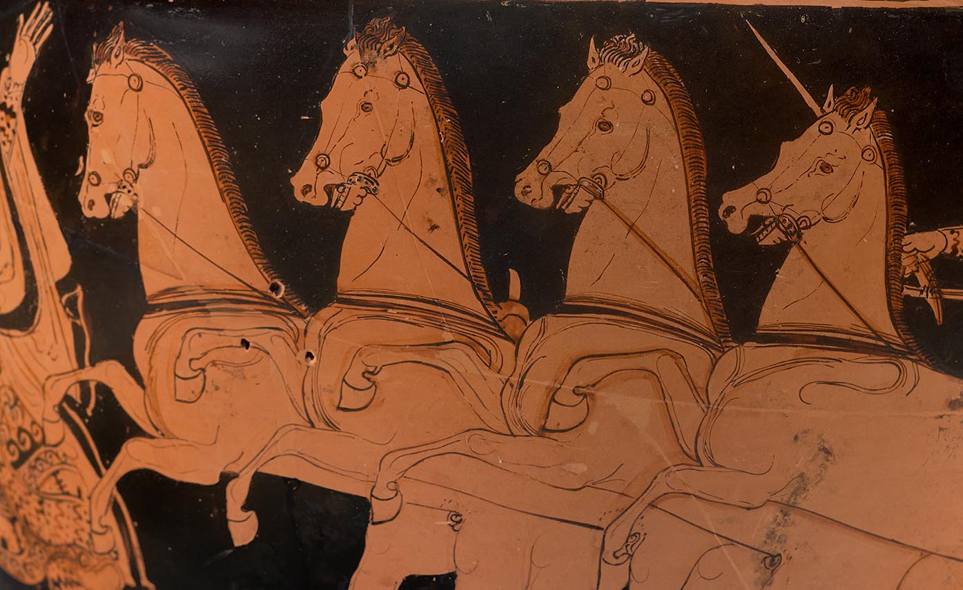 Detail showing the horses