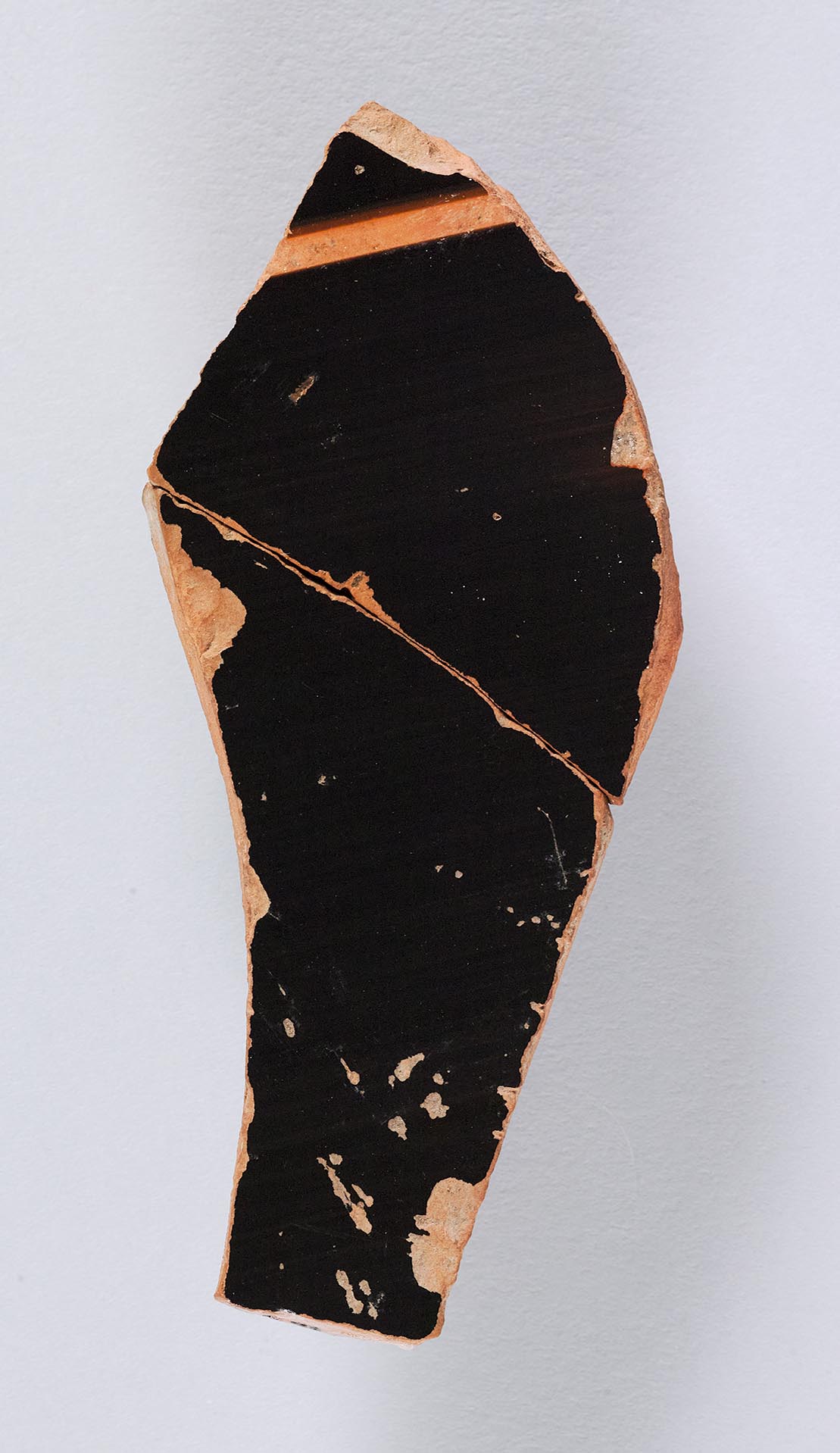 Interior view of the first fragment, fired black