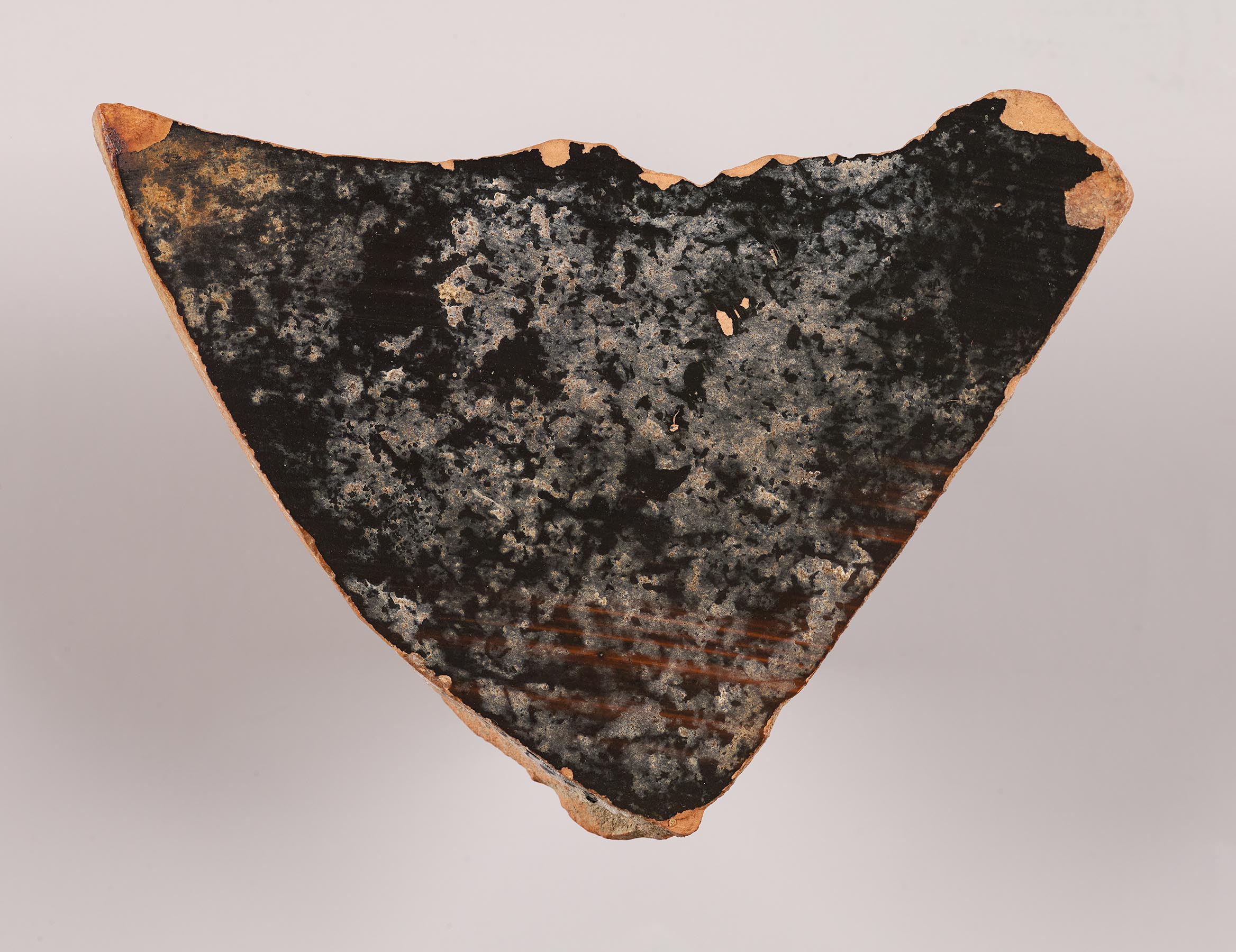 Interior view of the second fragment, fired black