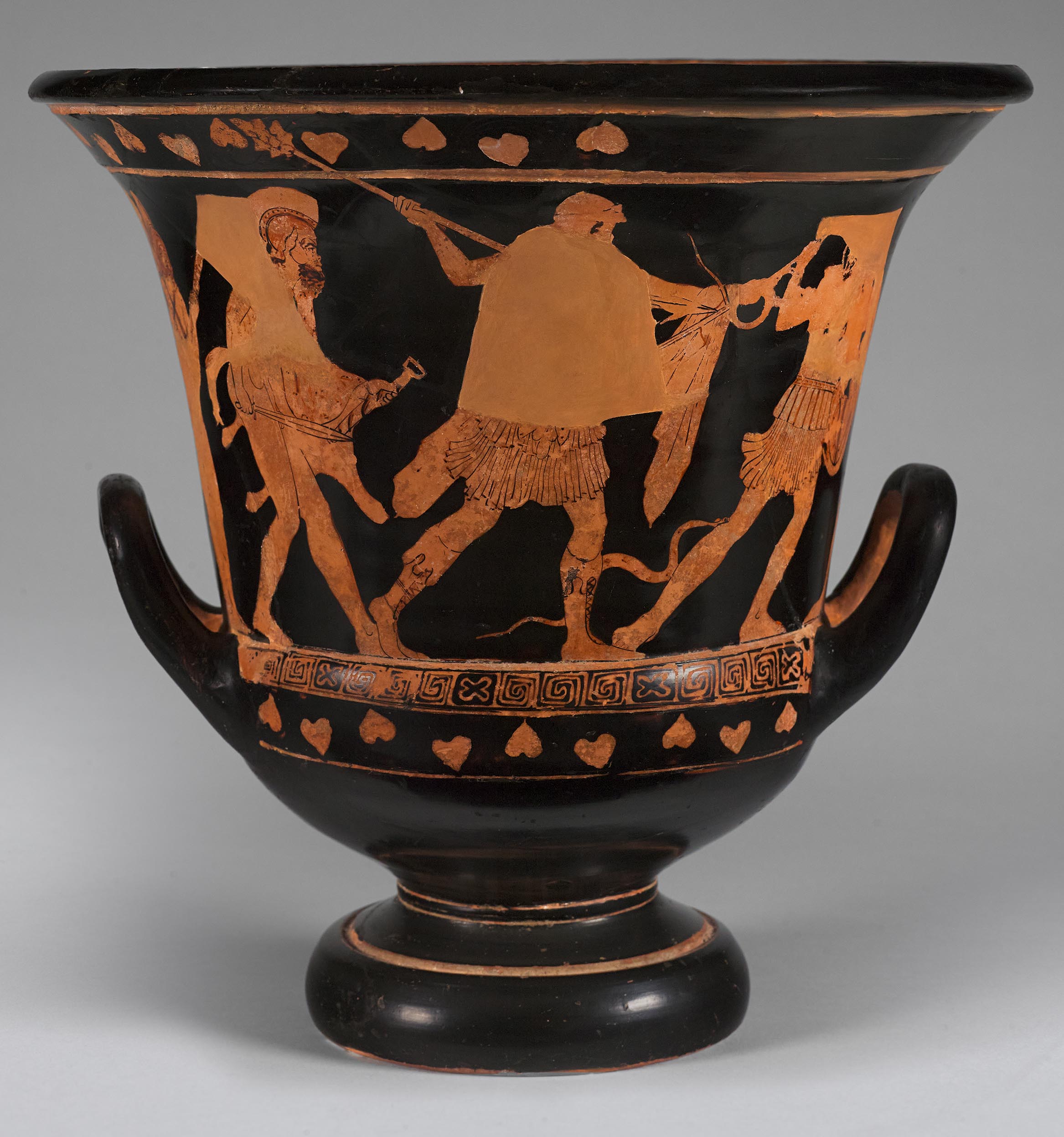 One view of a vase, the body depicting a Gigantomachy