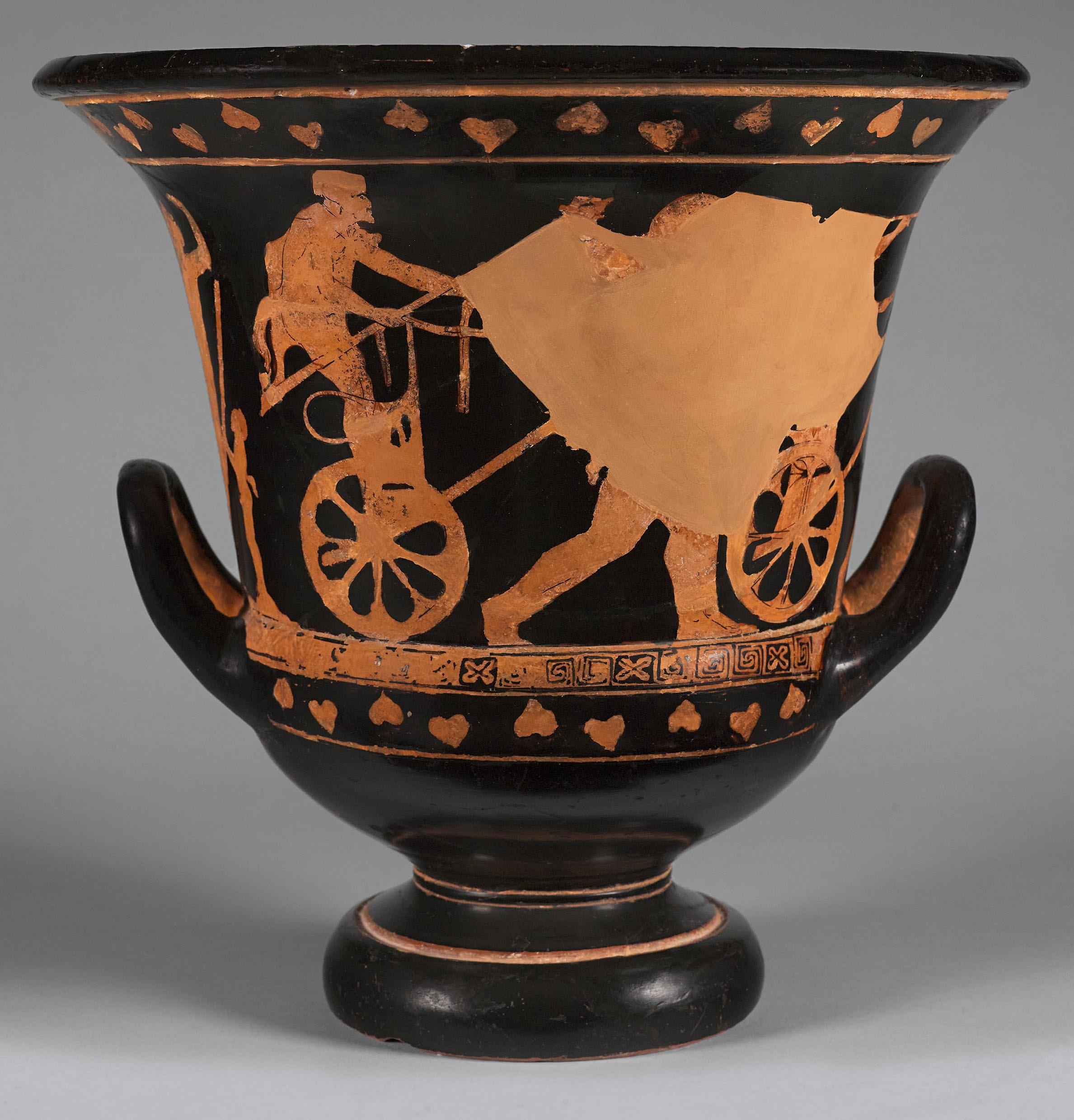 The other side of the vase, continuing the Gigantomachy scene