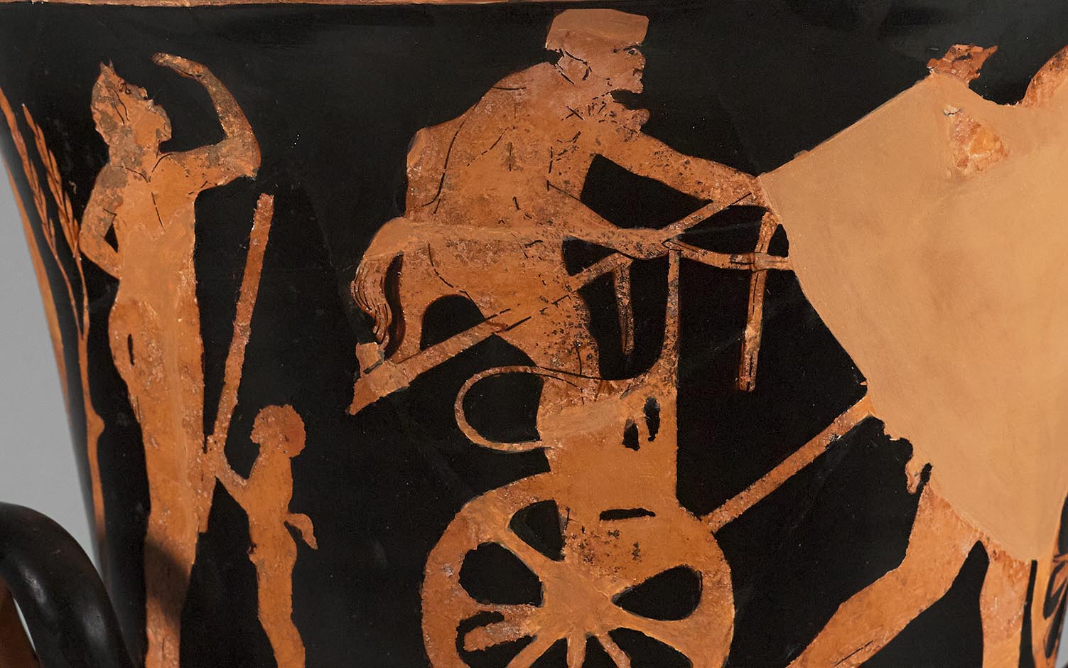 Detail showing a satyr driving a biga