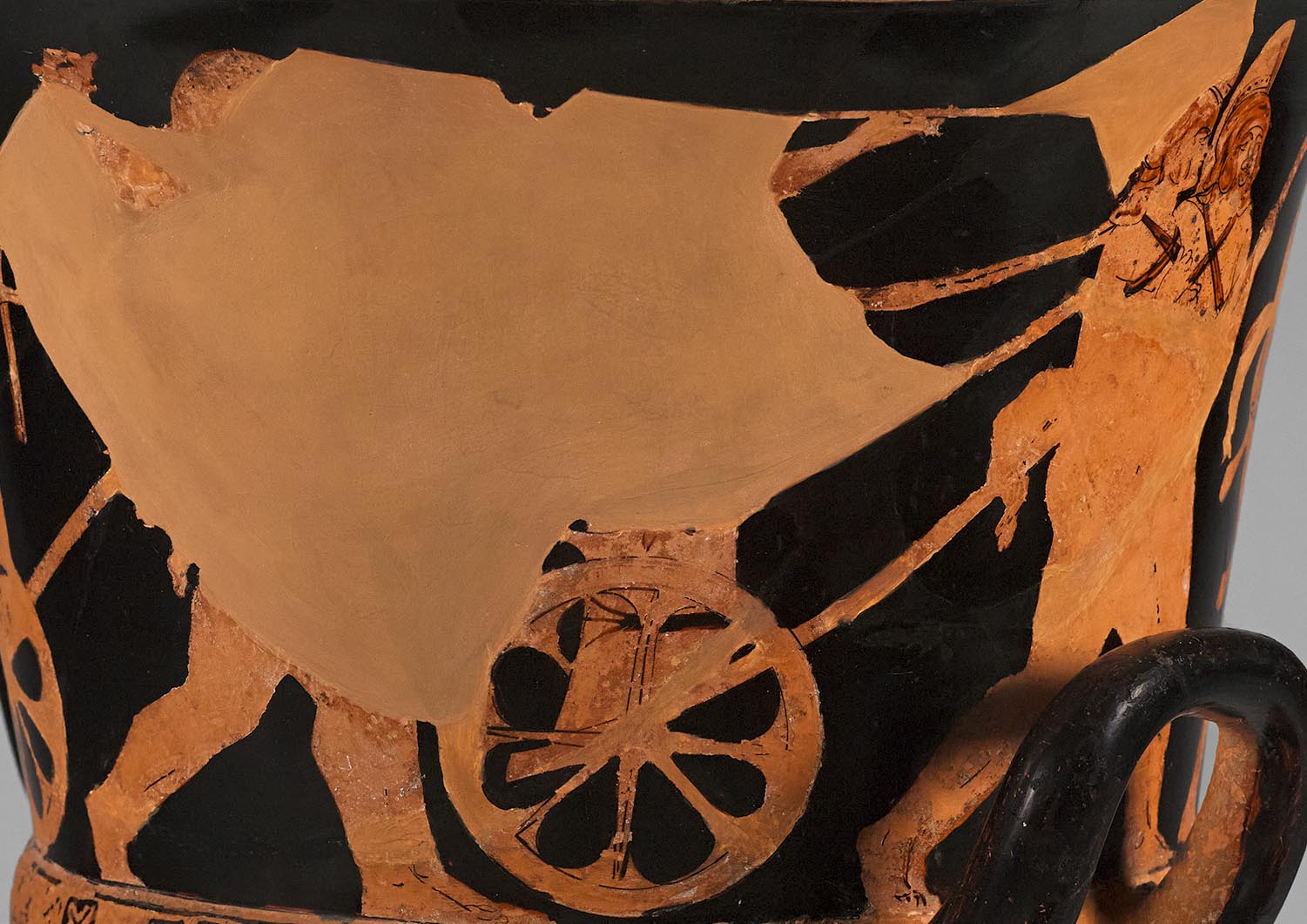Detail showing a satyr driving a biga