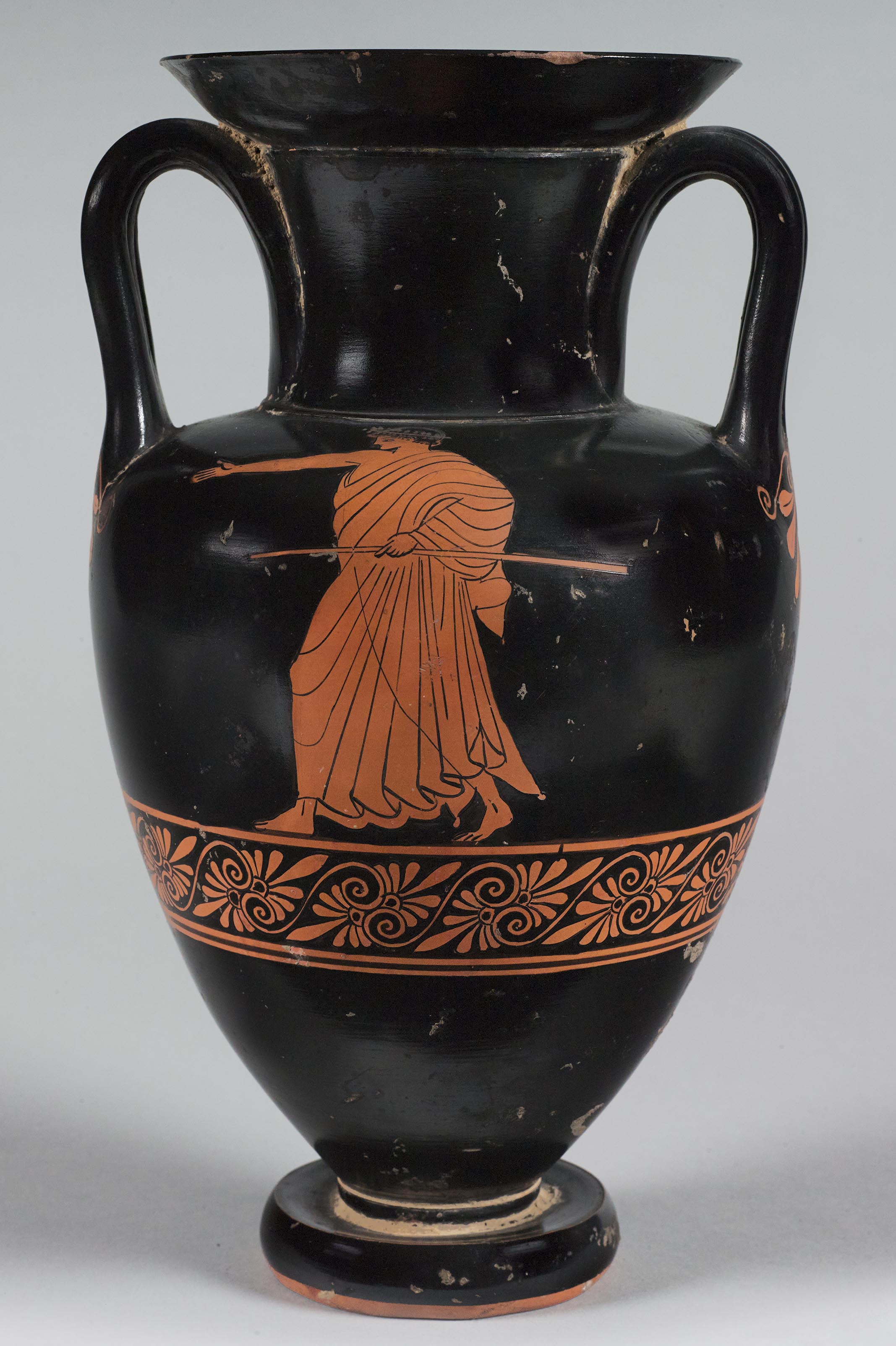 Another view of the vase, the body depicting a youth