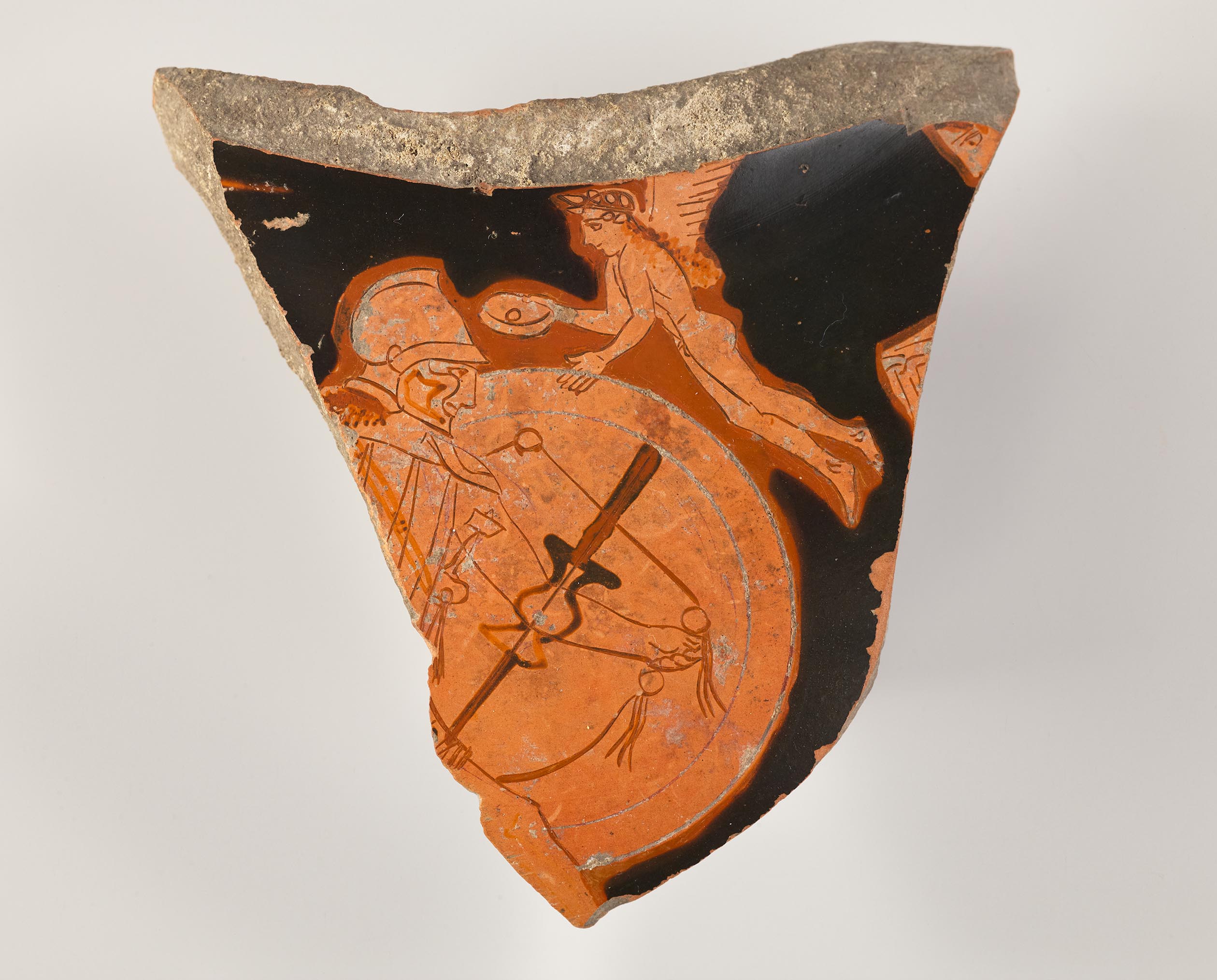 One fragment from a kalpis, depicting the Reclamation of Helen