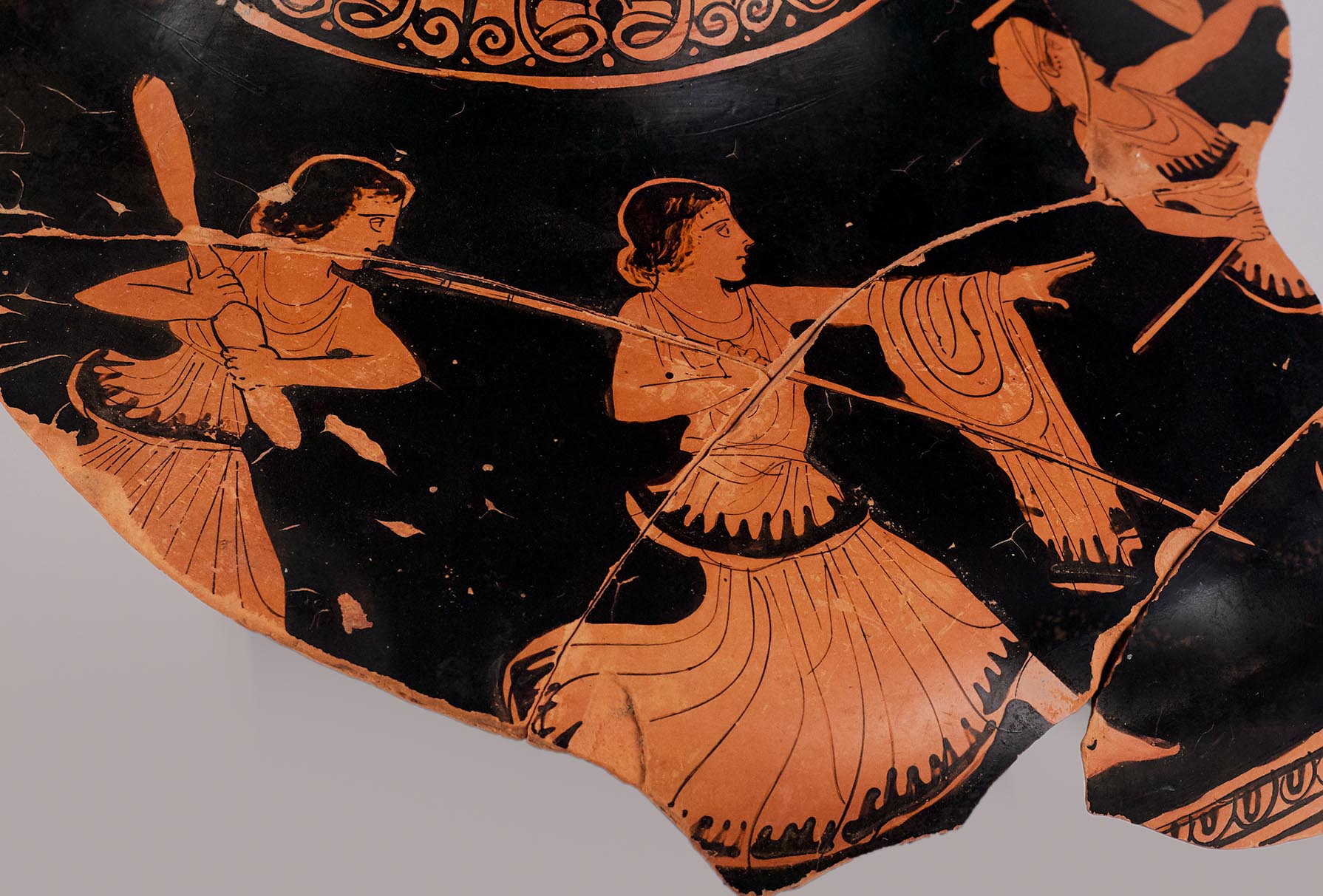Detail showing three female figures