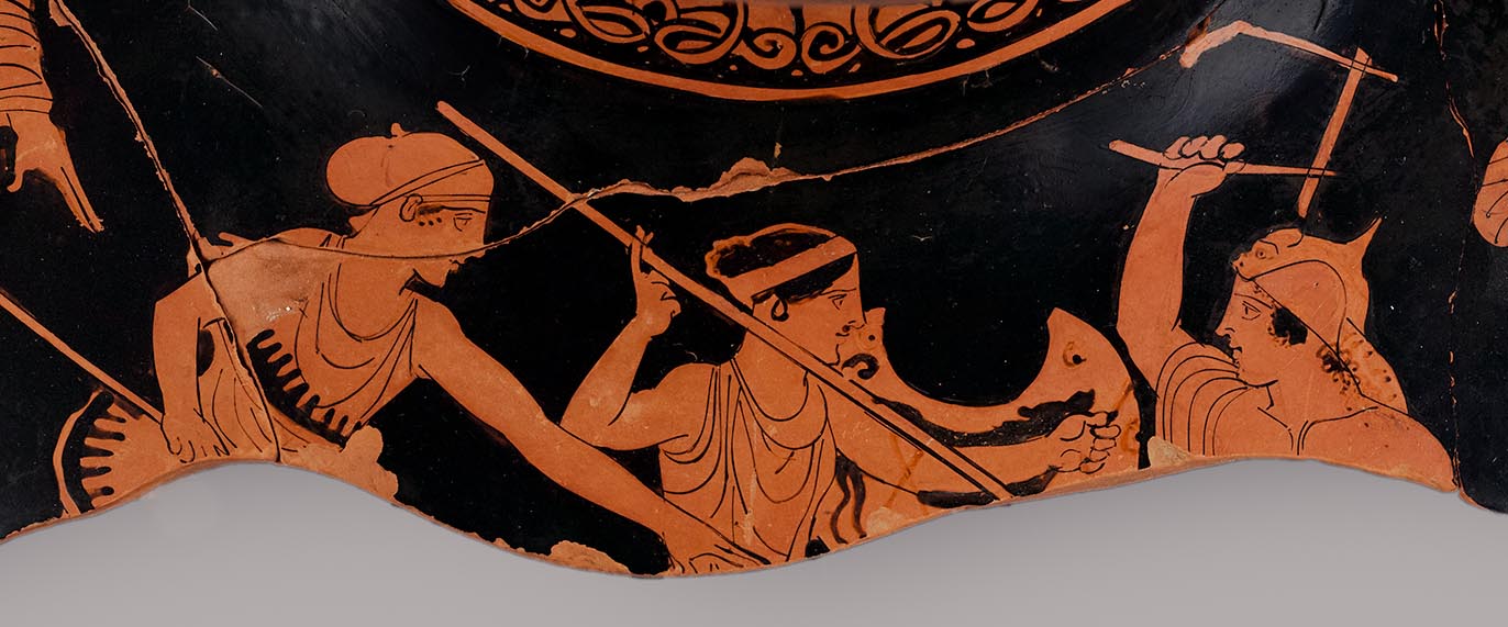 Detail showing two female figures and Orpheus