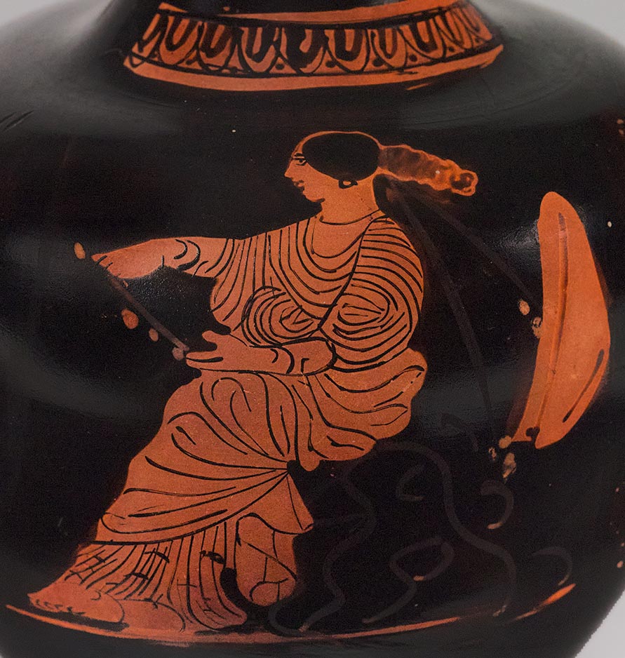 Detail showing the seated woman