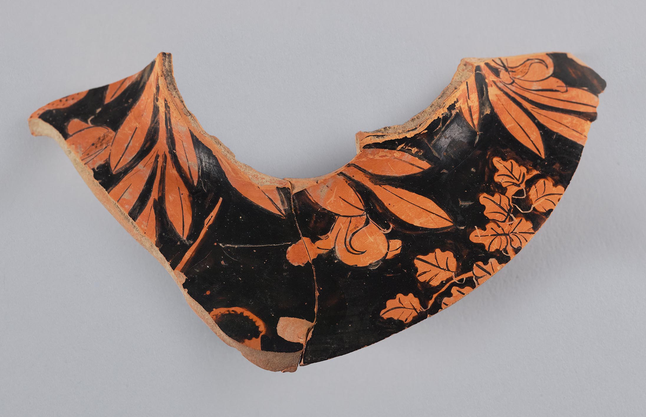 Joined fragments from a kalpis, with painted decoration