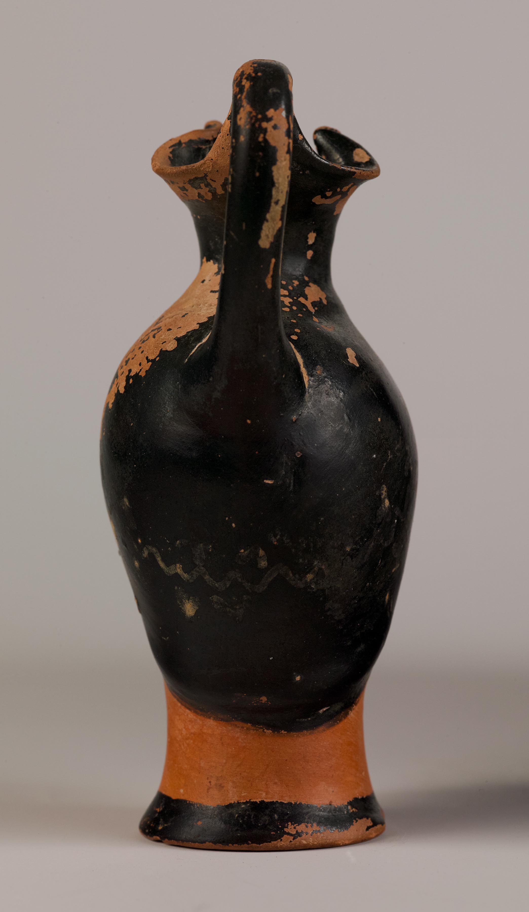 The back of the vase