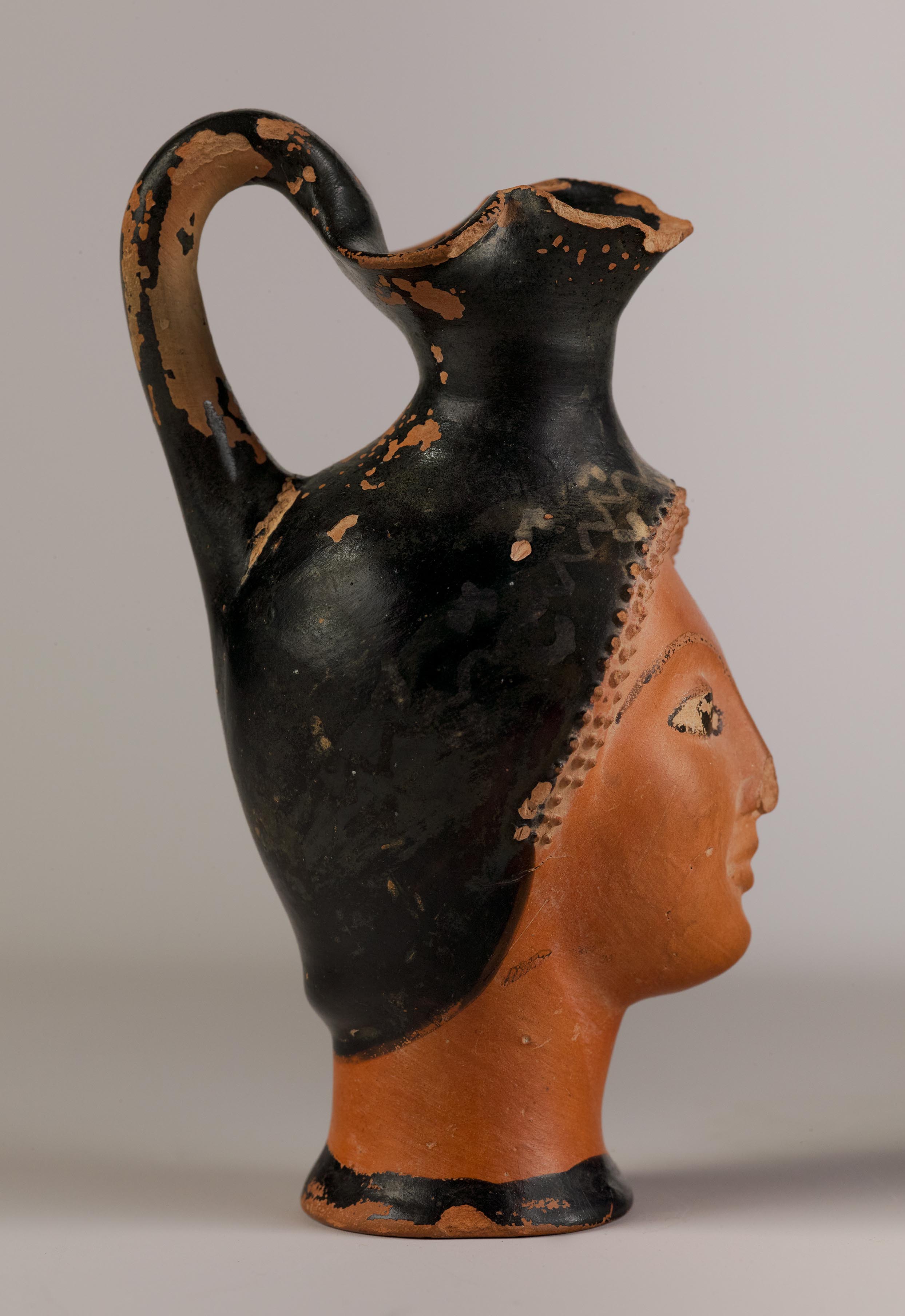 The right side of the vase