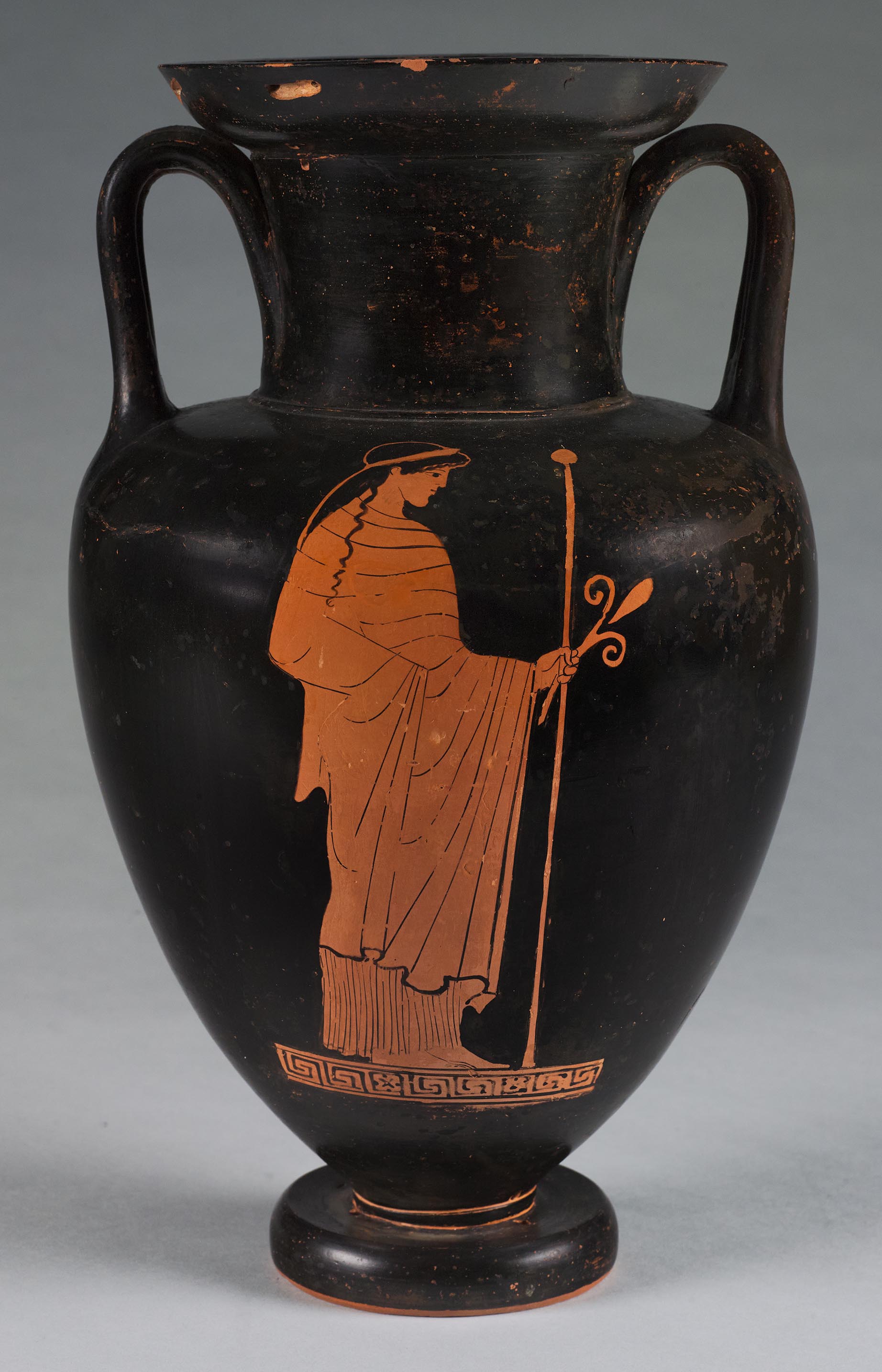 Another view of the vase, the body depicting a woman