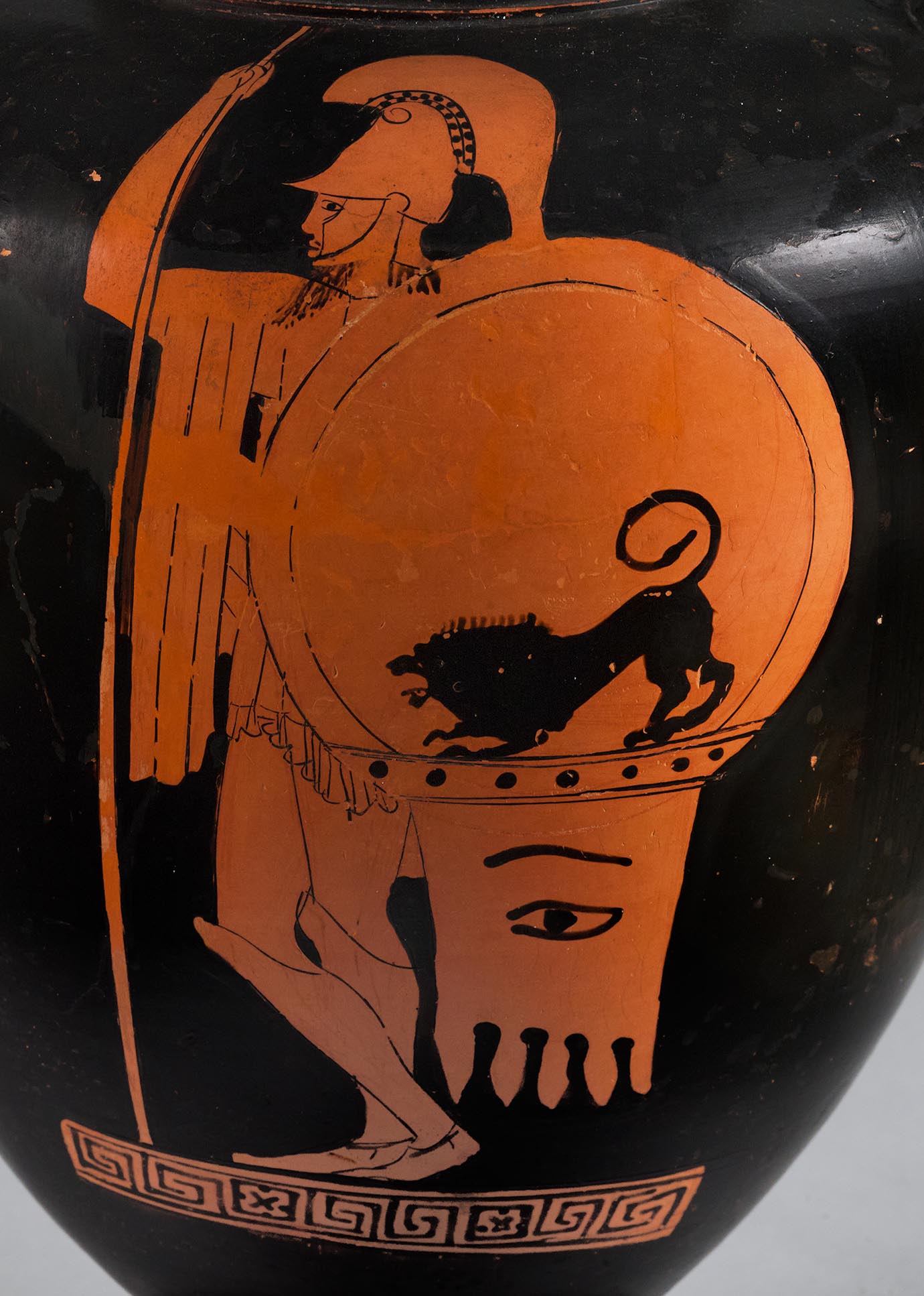 Detail showing the warrior
