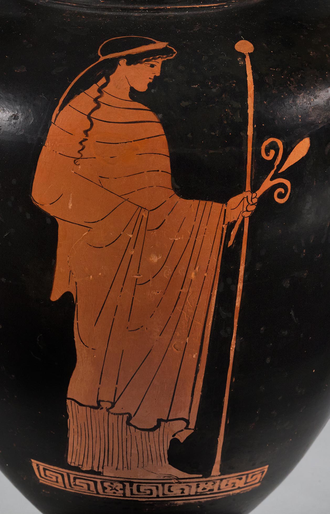 Detail showing the woman