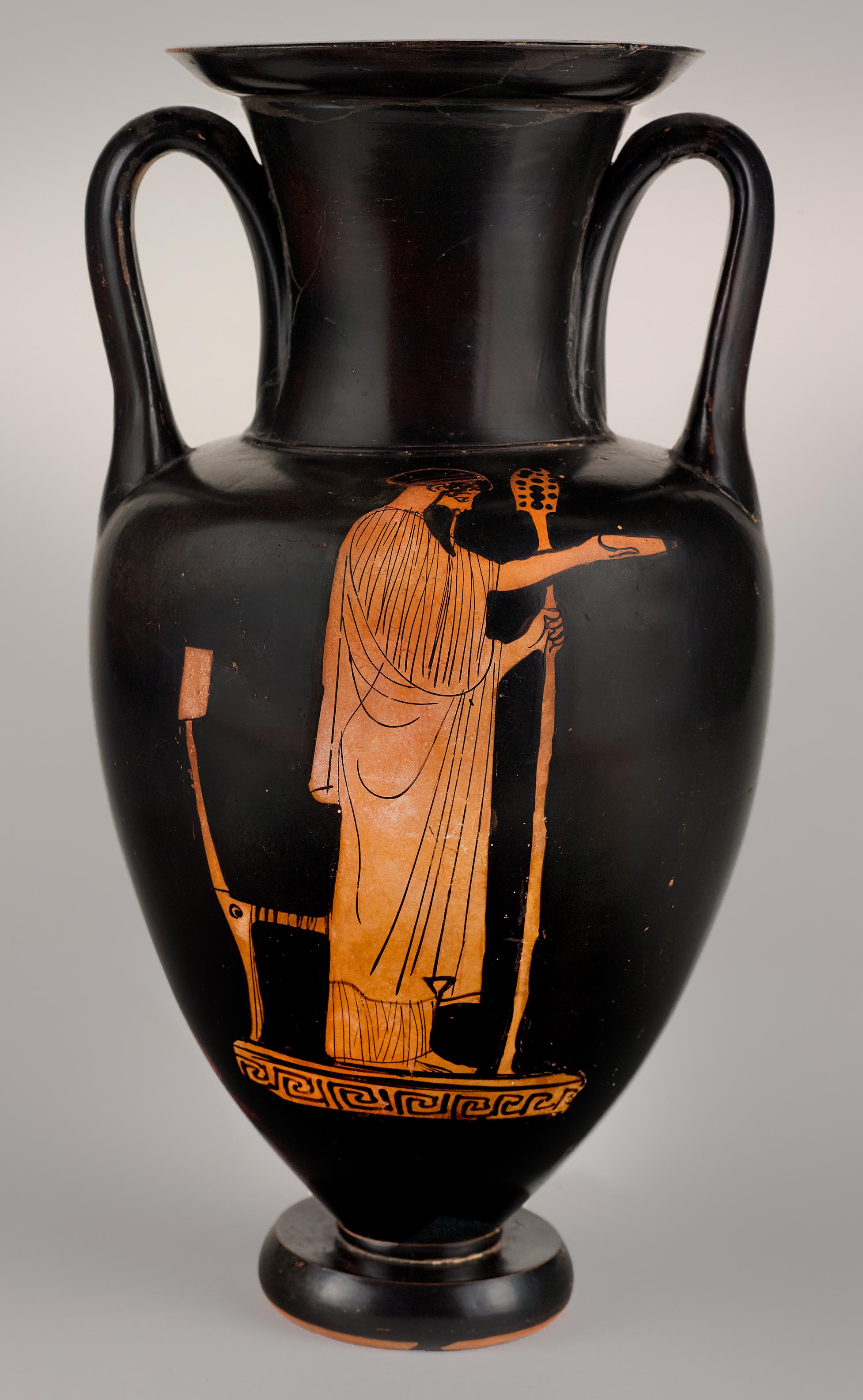 One view of a vase, the body depicting Dionysos