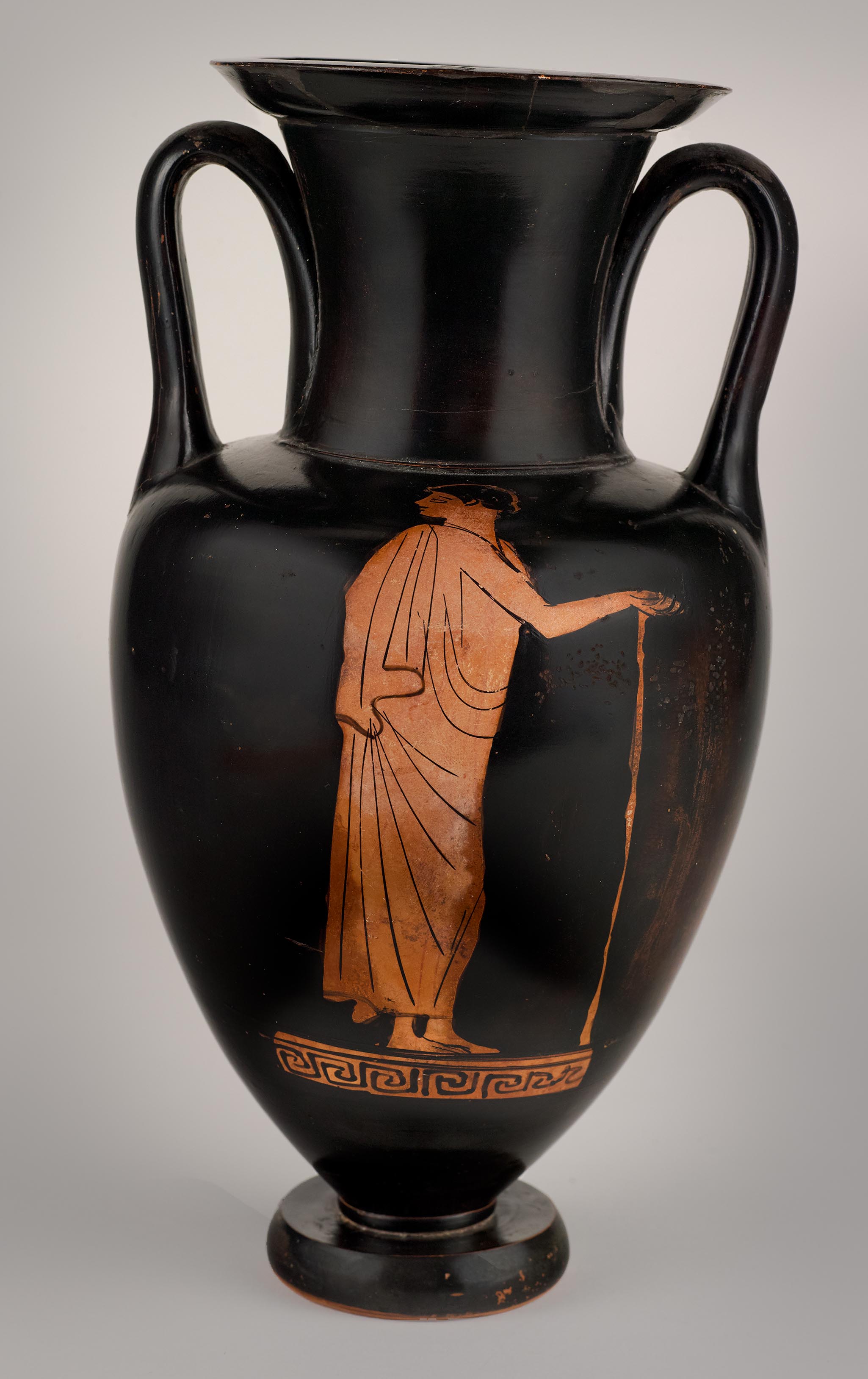 Another view of the vase, the body depicting a youth