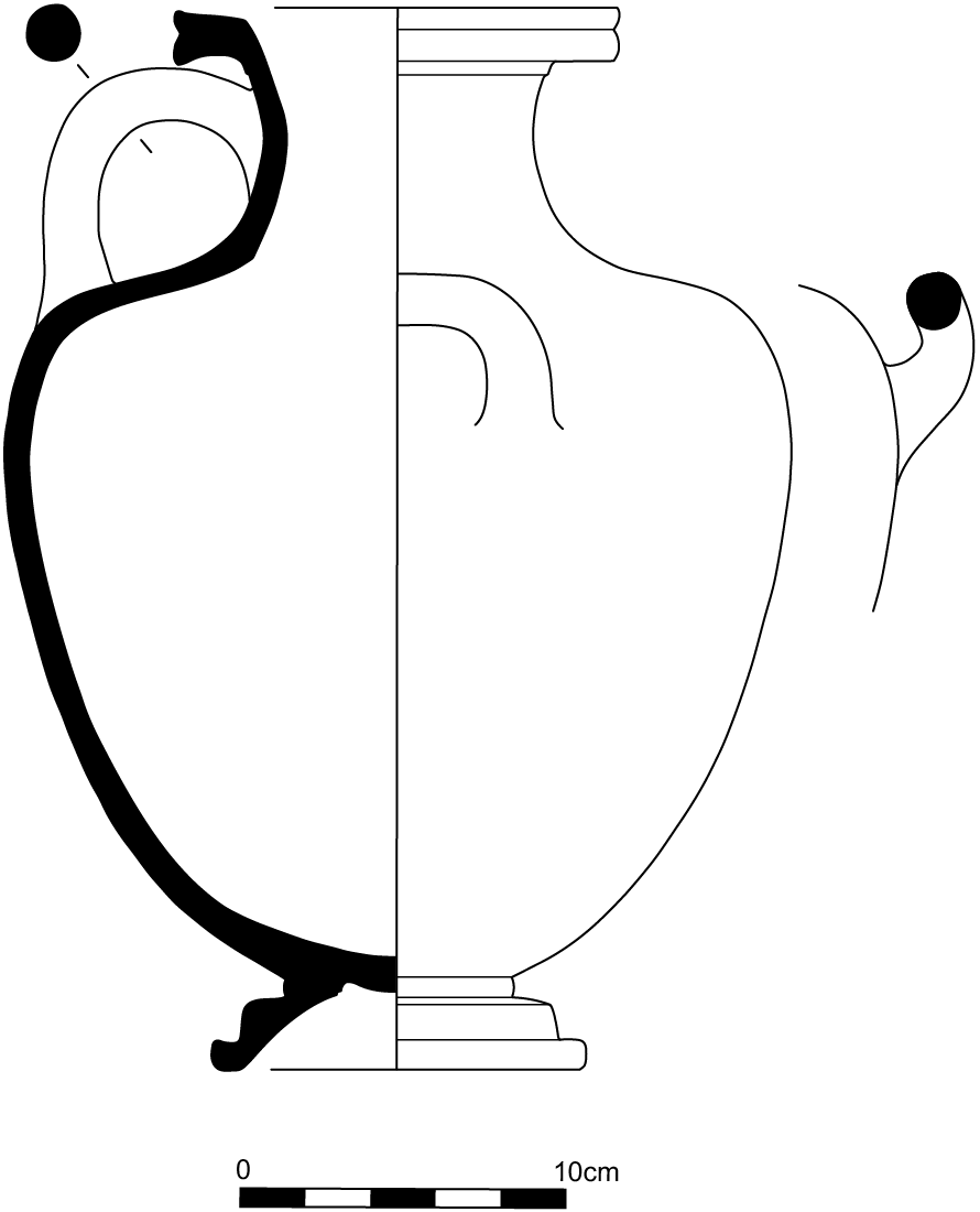 Line drawing profile view of the kalpis