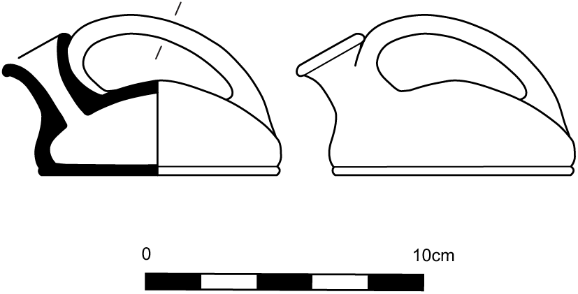 Line drawing profile view of the askos