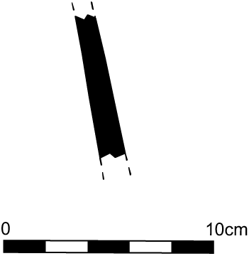 Line drawing profile view of the fragment