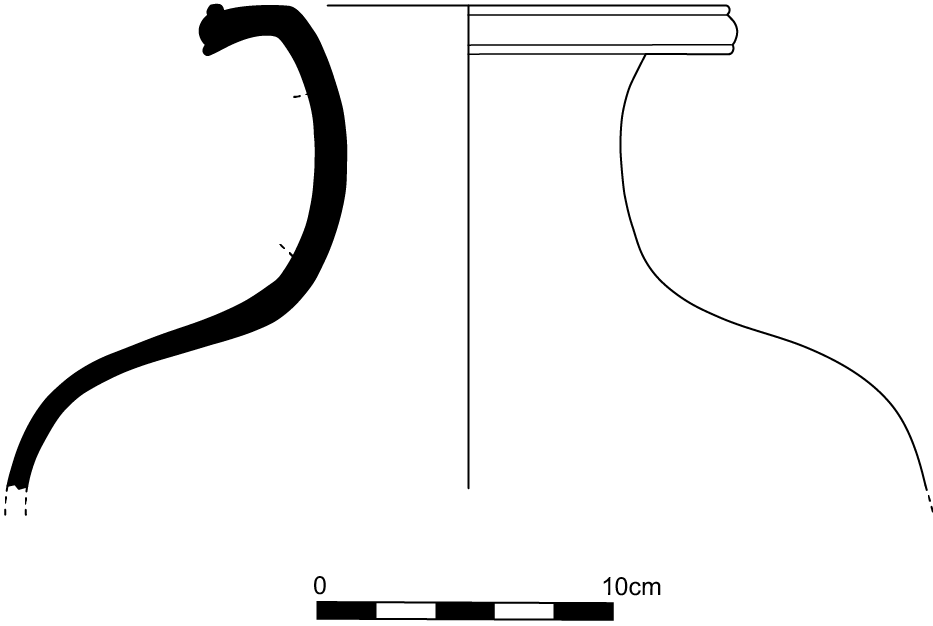Line drawing profile view of the fragment