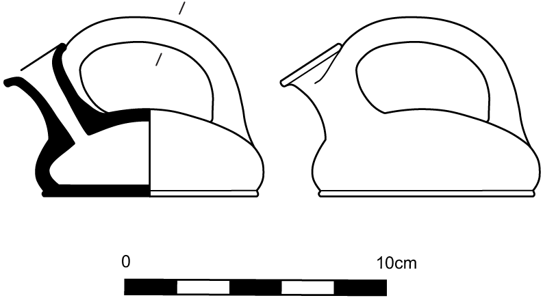 Line drawing profile view of the askos